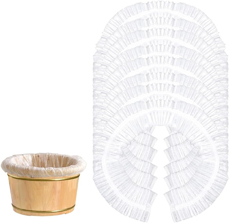 25 Pcs Transparent Pedicure Liners Disposable, Disposable Foot Tub Liner Portable Bath Bags with Retractable Belt, Portable Bath Bag, Can Be Used in Foot Bath Stores, SPA halls, Home Personal Care - Product Image