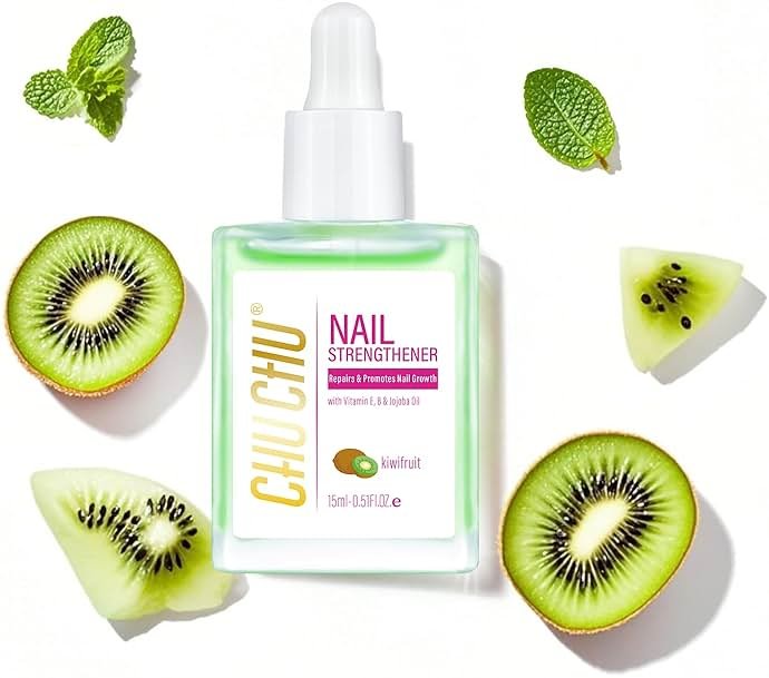 CHUCHU Vegan Cuticle Oil for Nail: Kiwi Scent Natural Vitamin B & E Nail Oil - Hydrates Moisturizes Repairs for Nails Damage Dry Cuticle 0.51 Fl Oz - Product Image