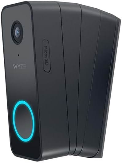 Wyze Lifestyle Video Doorbell Camera v2 Wedge Kit, 3 Mounting Bracket (One Adjustable 15° Horizontal Bracket, Two 7.5° Vertical Bracket), Replacement Angle Adjustment Adapter Wedge Kit - Product Image