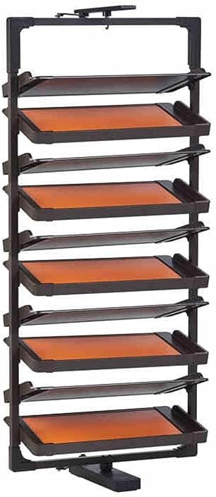 JHDXL Spinning Shoe Rack Tower, Storage Shelf for Entryway Living Room, Rotating Shoe Rack, Space-Saving Shoe Storage, Tower with Anti-tip Fitting(Brown,166cm/65.5in) - Product Image