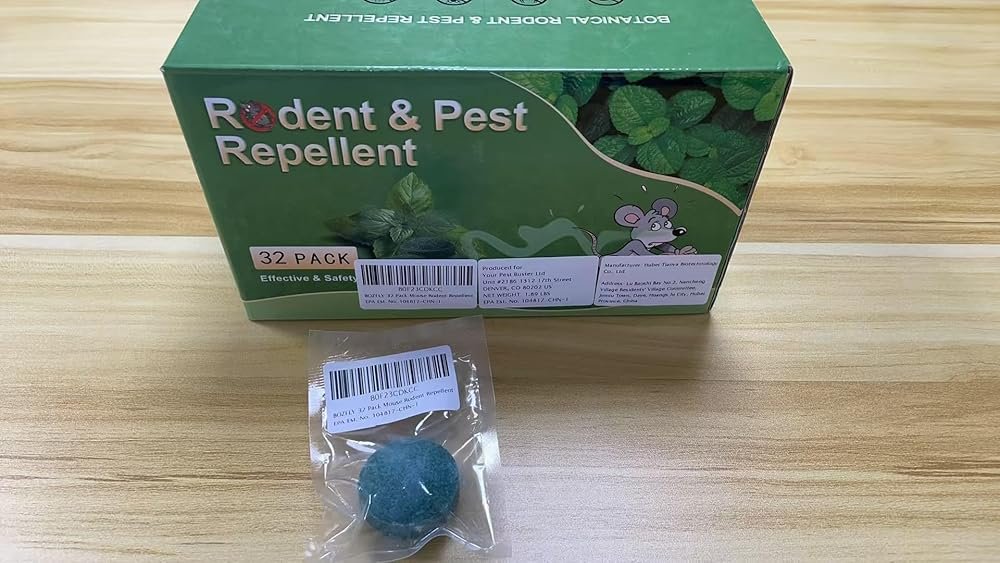 BOZFLY Mouse Rodent Repellent, 32 Pack Peppermint Oil Mice Repellent for Mice, Rats, Squirrels, Spiders and Pests, Indoor/Outdoor Natural Mouse Deterrent, Keeps Rodent Away from Garden & Home (Mint) - Product Image