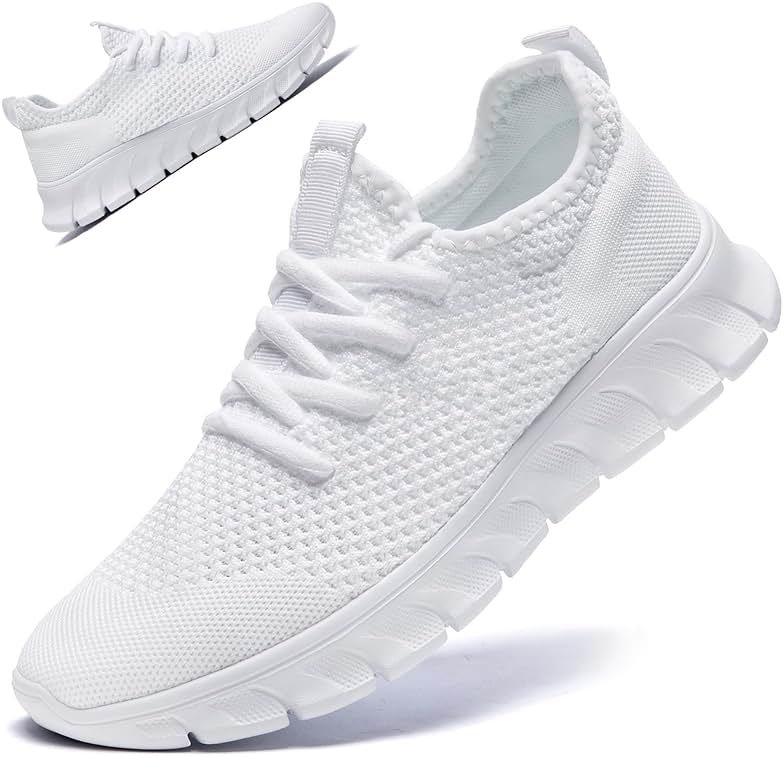 RJYWGS Running Shoes for Men Womens Walking Tennis Gym Sneakers Slip On Comfortable Lightweight Athletic Workout Fashion Sports Shoes - Product Image