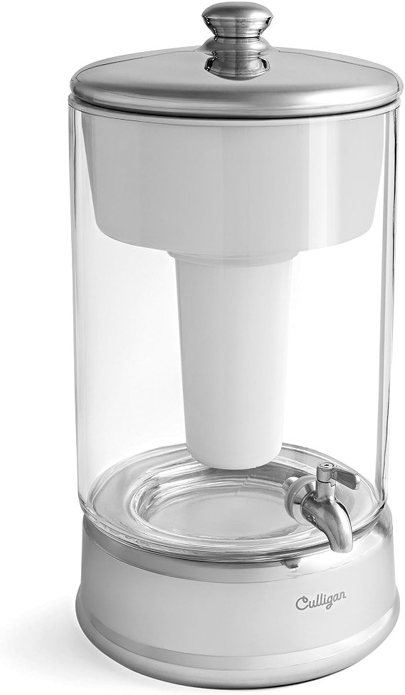 Culligan with ZeroWater Technology 40-Cup Glass Water Filter Dispenser – Includes 5-Stage Advanced Water Filter, Certified to Reduce Lead, Total PFAS (Forever Chemicals), Fluoride, and Chlorine - Product Image
