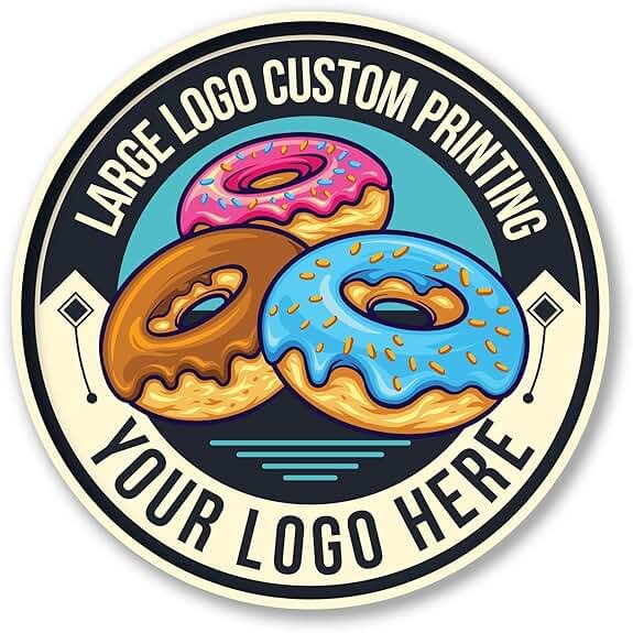 Large Custom Vinyl Decals – Full Color Personalized Sticker Decals Printing | Custom Business Logo Stickers for Windows, Stores, Walls, Doors, Cars, Trucks, Windshield, & More - Product Image