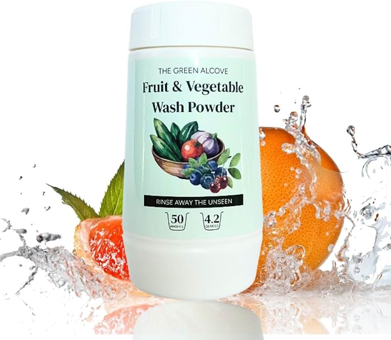 The Green Alcove Fruit and Vegetable Wash Powder - Produce Cleaner - Removes Dirt & Residue - 4.2 oz - Product Image
