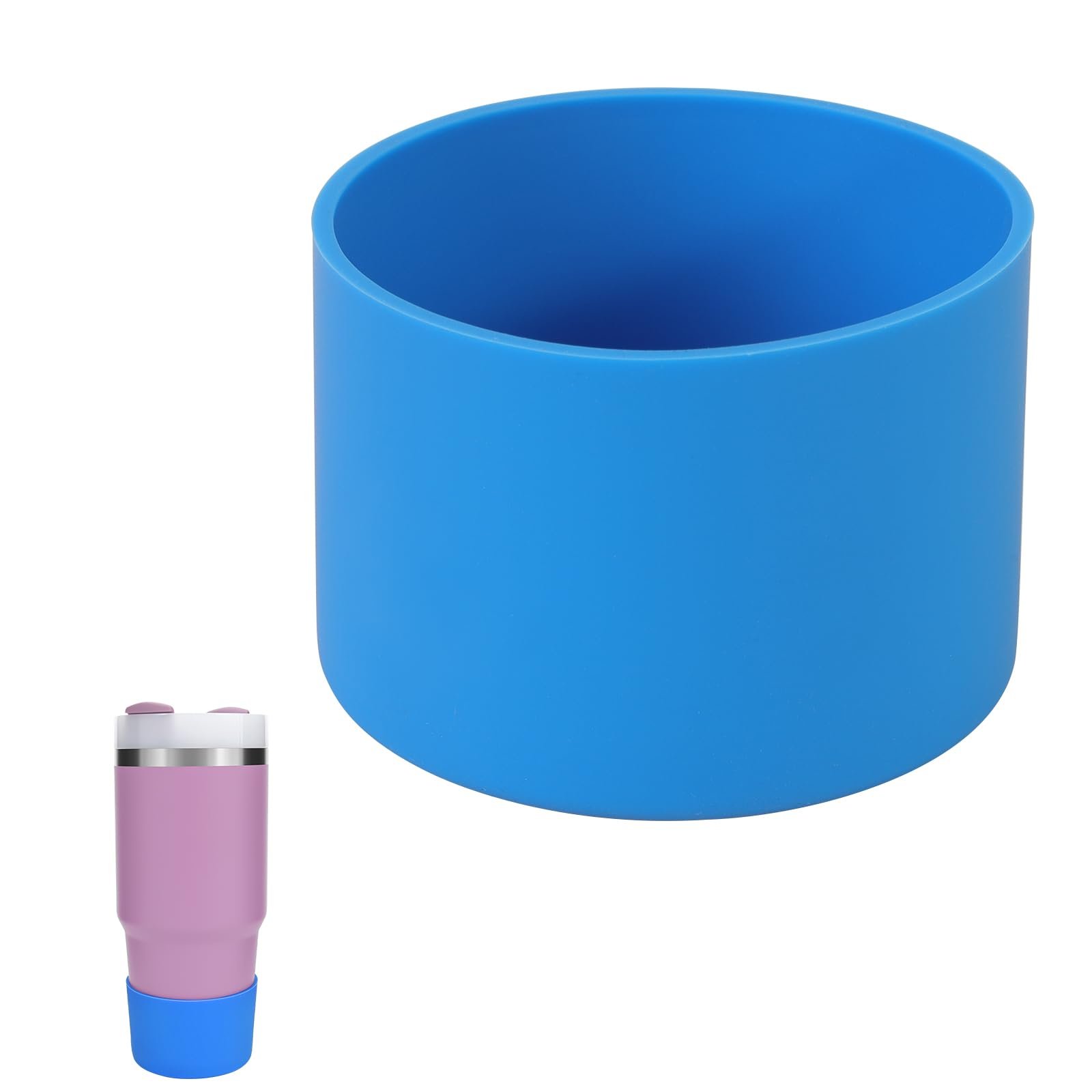 Boot for 14 oz Stanley Cups, Silicone Boot for Stanley Quencher 14 Ounces, Bottom Protector Accessory for 14oz Stanley's Tumbler (Azure, 14 Ounces) - Product Image