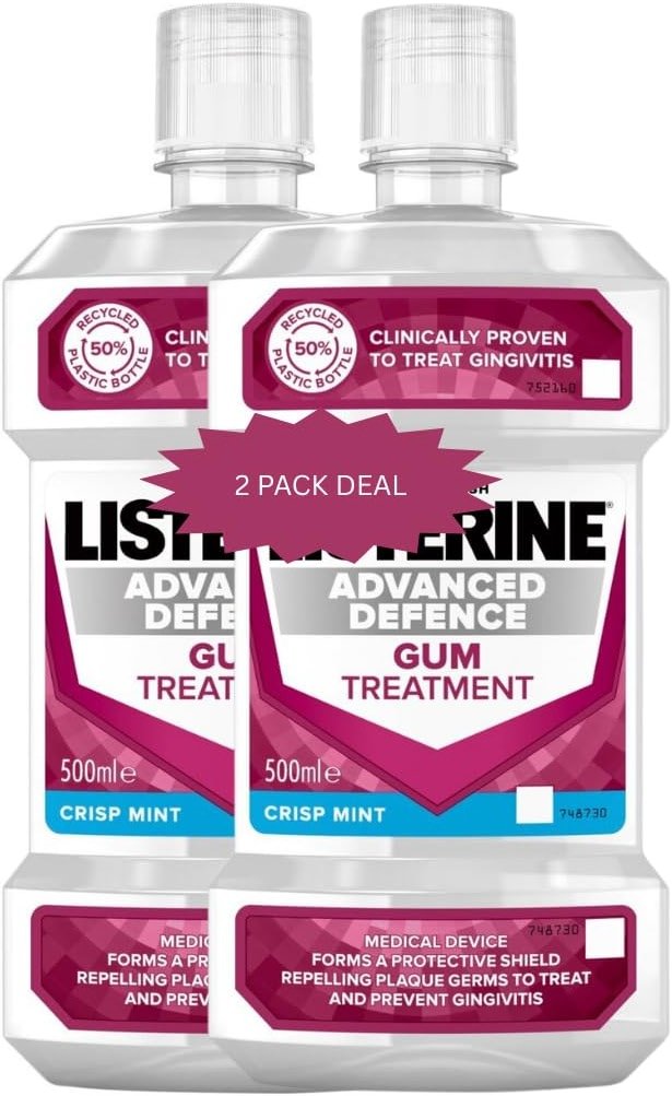 Advanced Defence Gum Treatment Mint Mouthwash 500ml | 16.9 Fl Oz *2 Pack Deal* - Product Image