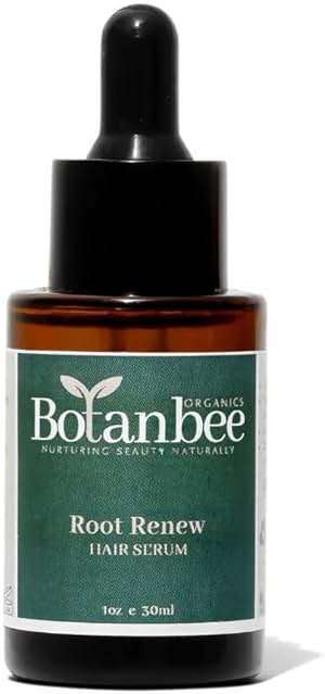 Hair & Scalp Serum for Growth & Strength. Herbal Oil Infusion with Plant based Amino Acids, Rosemary, Nettle, Fenugreek. Strengthens Roots + Supports Healthy Scalp (1oz) - Root Renew by Botanbee - Product Image