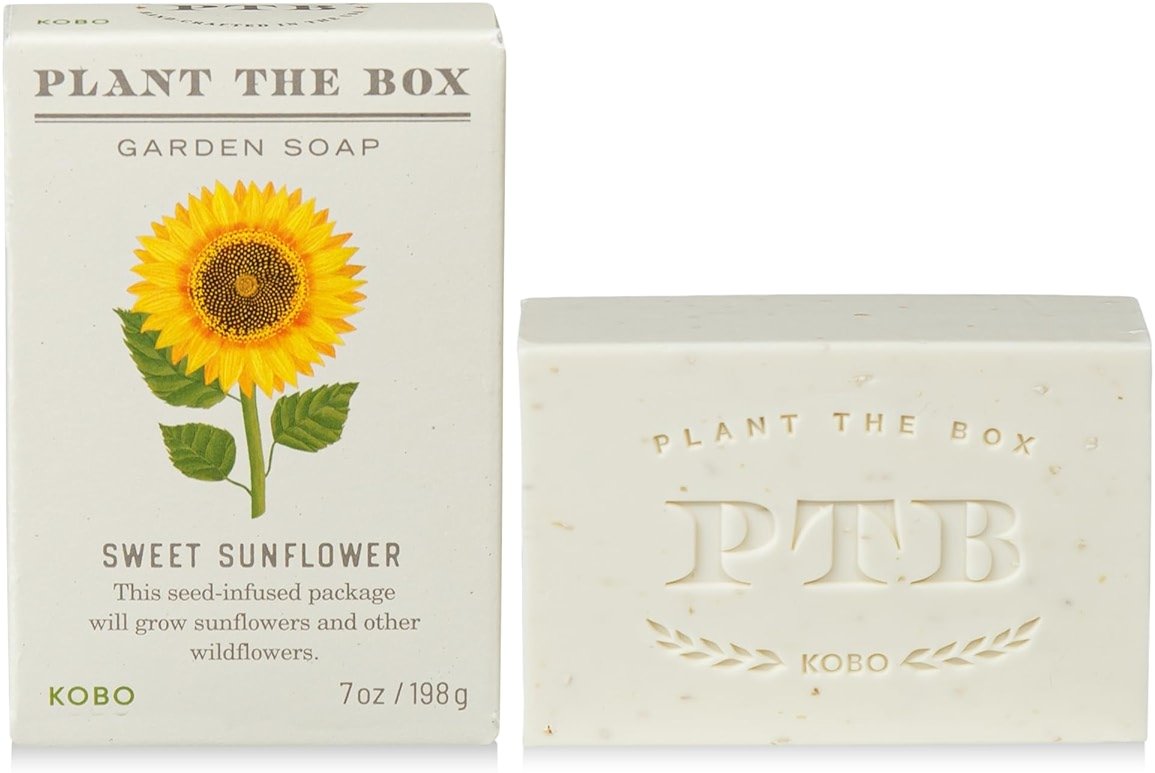 KOBO Plant the Box Sweet Sunflower Bar Soap (7 oz) - Product Image
