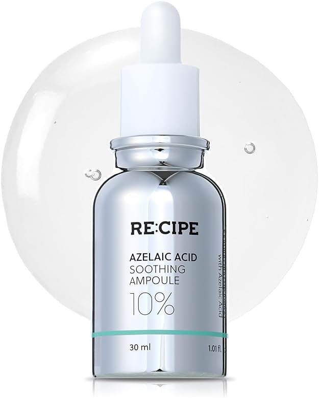 RECIPE Azelaic Acid 10 Soothing Ampoule - Soothing Serum, Facial Serum for Sensitive skin - Korean Skincare for Mild Breakouts (1.01 fl oz) - Product Image