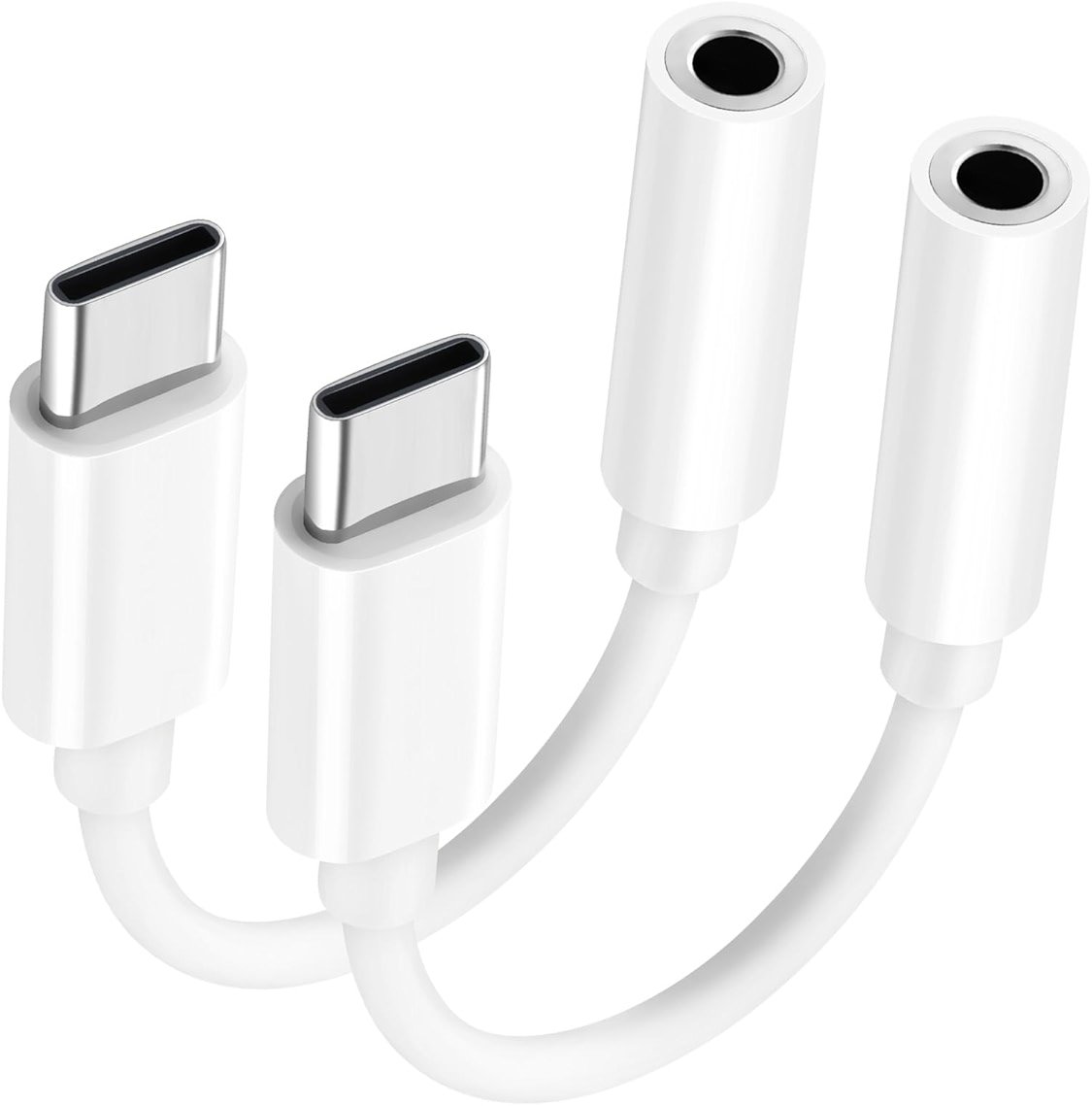 USB C to 3.5mm Audio Adapter - Headphone Jack Adapter for iPhone 16/16 Pro/15/15 Pro/Pro Max/Plus, Type C Aux Dongle Cable Cord Compatible with iPad, MacBook, Samsung Galaxy S24/S23/S22/S21Ultra - Product Image