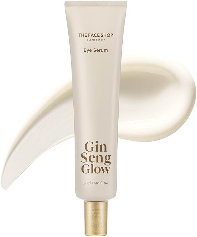 The Face Shop Ginseng Glow Eye Serum - Reduces Visible Dark Circles & Wrinkles, with Korean Ginseng, Retinol, Anti Aging, Korean Skincare, 30ml / 1.01 fl. oz. - Product Image