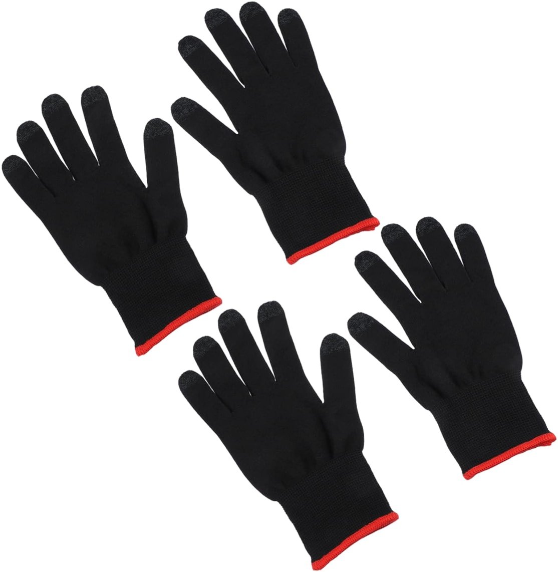 DIYEAH 2pairs Breathable Touchscreen Gaming Gloves Sweat Finger Sleeves for Mobile Gaming Non- Design Comfortable Fit for Winter Use - Product Image