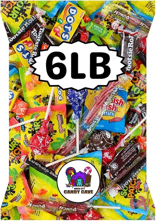Premium Name Brand Bulk Candy Variety Pack-No Filler Candies-Assorted Individually Wrapped Easter Basket Ready Stuffer Candy Bulk-Party Favors for Kids, Office, Parades, Pinatas and Holidays (6 Pound) - Product Image