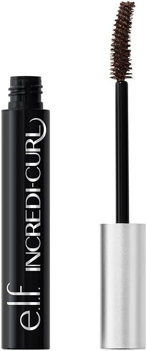 e.l.f. Incredi-Curl Mascara, Volumizing Mascara For A Bold, Lasting, Lifted Curl, Smudge-Resistant Formula, Vegan & Cruelty-Free, Dark Brown - Product Image