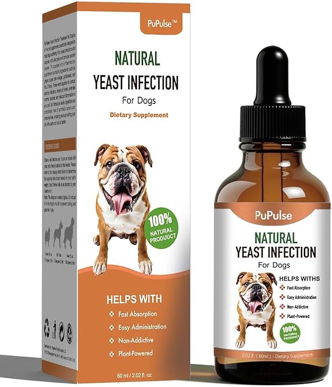Yeast Infection Treatment for Dogs, Naturally Dog Healthy Itch Relief, Ear Infection Treatment, Dogs Allergy Relief, Inflammation Relief & Allergy Relief More, 2 fl oz - Product Image
