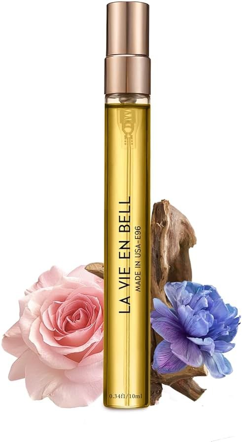 PUREAMOR Pheromones Perfumes for Women, Sweet Floral Scent with Blackcurrant, Iris, Praline, 0.34oz Travel Size Perfume Oil (LA VIE EN BELLE) - Product Image