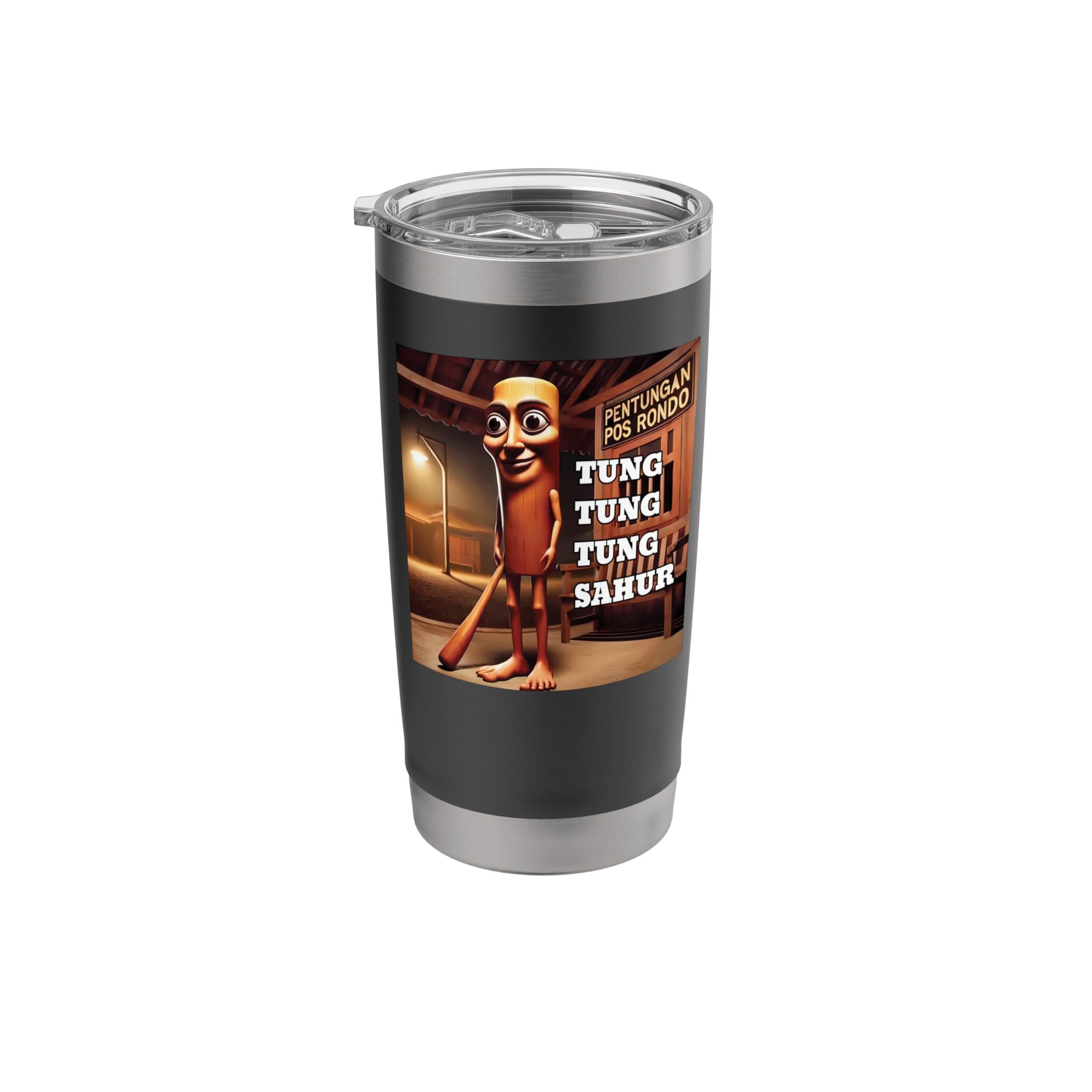 Tung Tung Tung Sahur Meme Brainrot Stainless Steel Insulated Tumbler - Product Image