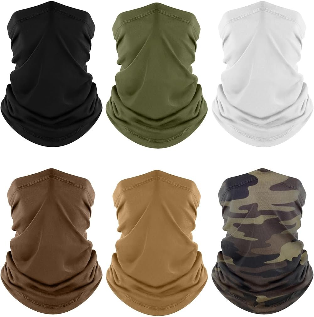 Fuinloth Neck Gaiter, 6 Pack Cooling UV Protection Bandana Face Mask Gator Scarf for Men Women - Product Image