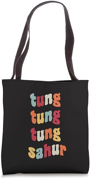 Tung Tung Tung Sahur Meme Internet Trend Viral Joke Wood Log Tote Bag - Product Image