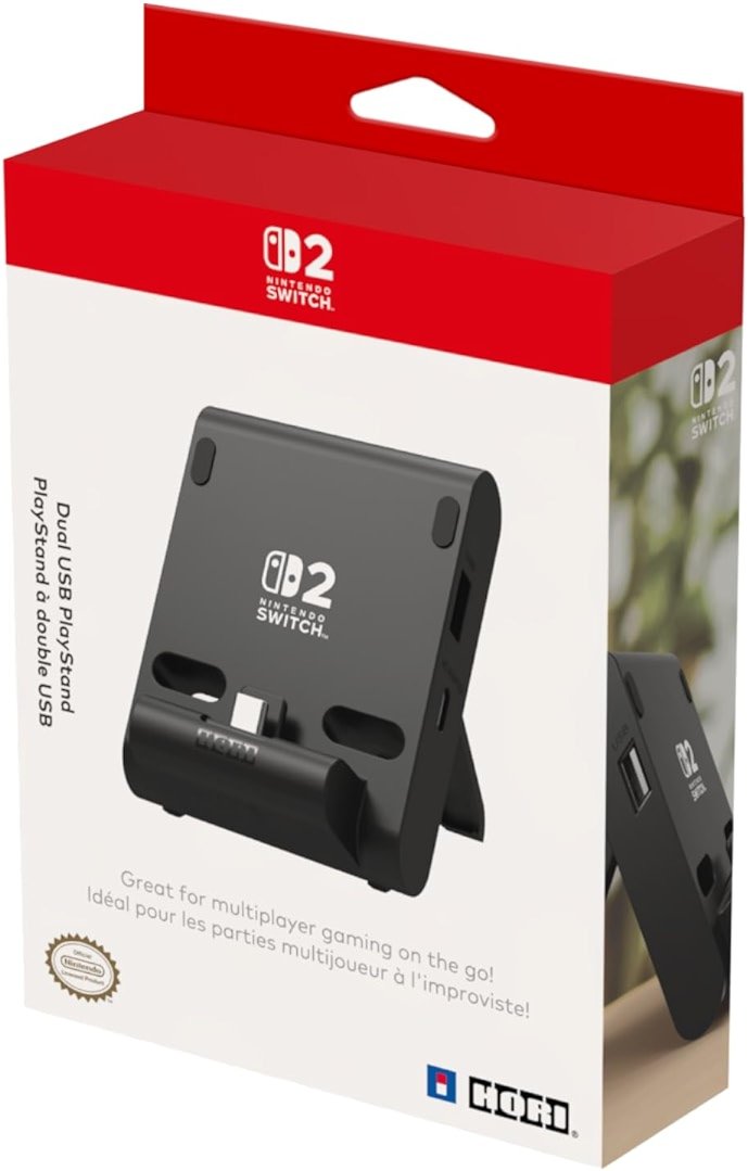 HORI Dual USB PlayStand for Nintendo Switch 2 - Officially Licensed by Nintendo - Product Image