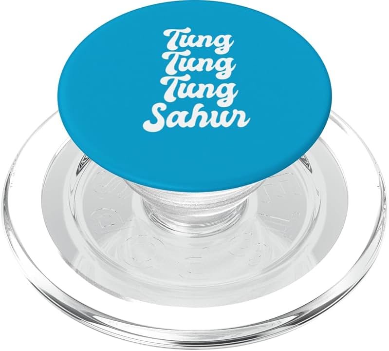 Tung Tung Tung Sahur Meme Viral Joke Drum Beat Wooden Log PopSockets PopGrip for MagSafe - Product Image