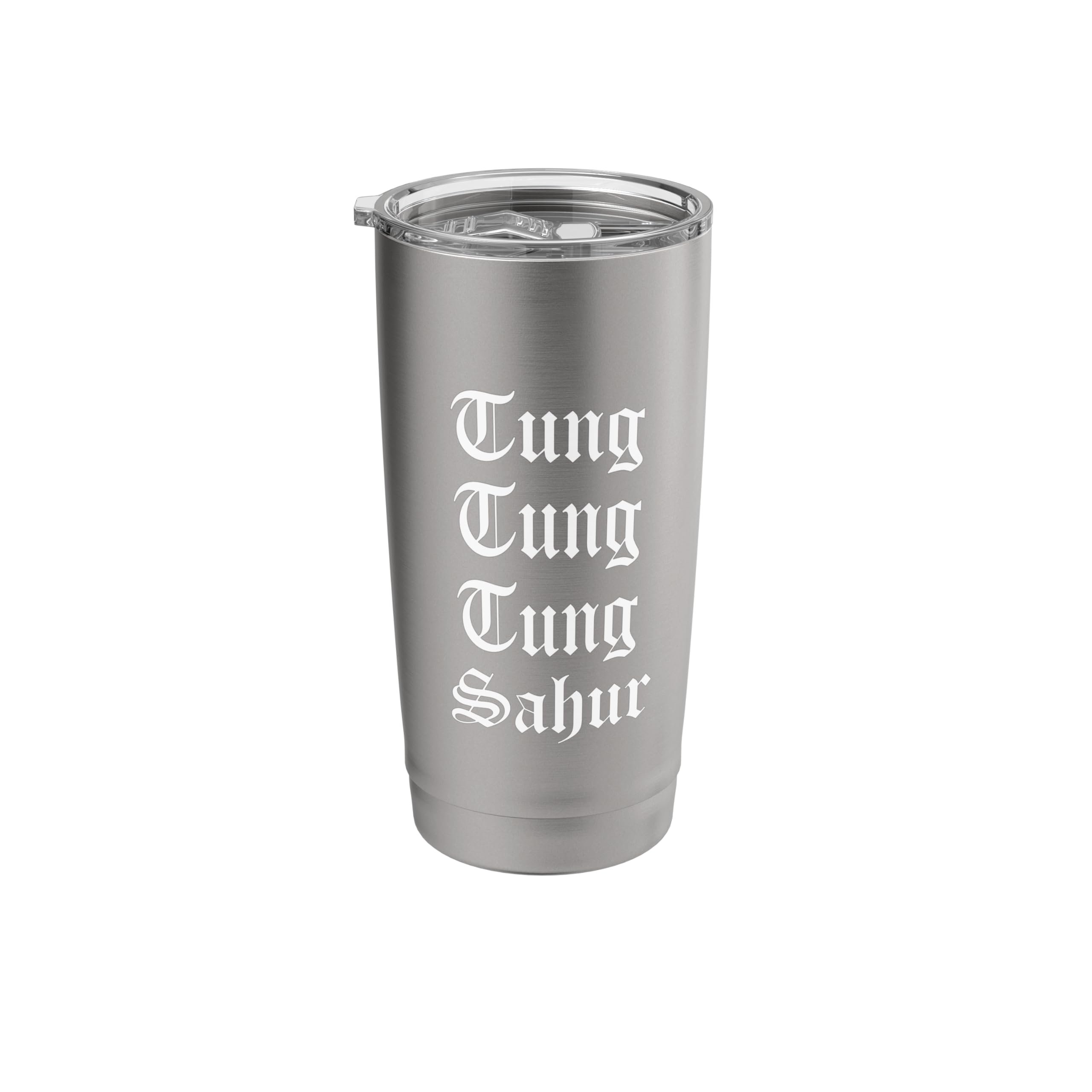 Tung Tung Tung Sahur Meme Chant Viral Joke Drumming Wood Log Stainless Steel Insulated Tumbler - Product Image