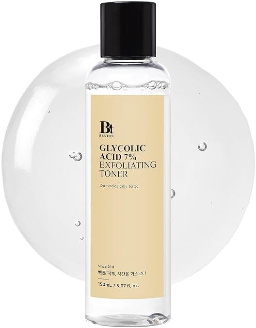 Benton Glycolic Acid 7% Exfoliating Toner with Niacinamide - Gentle AHA Toner for Brighter Skin & Even Tone - Balances Oil & Moisture - Hydrating, Cruelty-Free Korean Skin Care - Product Image