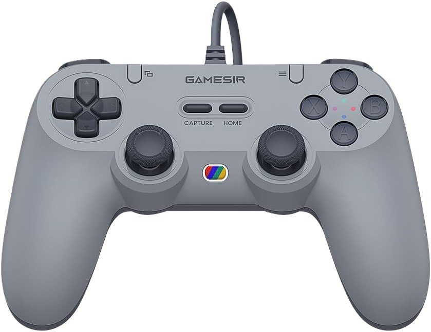 GameSir Tegenaria Lite Wired Controller for PC , Wired 1000Hz Polling Rate, Hall Effect Joysticks and 2 Remappable Buttons, Dual Vibration , Turbo, PC Gaming Controller for Steam/Android/iOS/Switch ( Grey) - Product Image