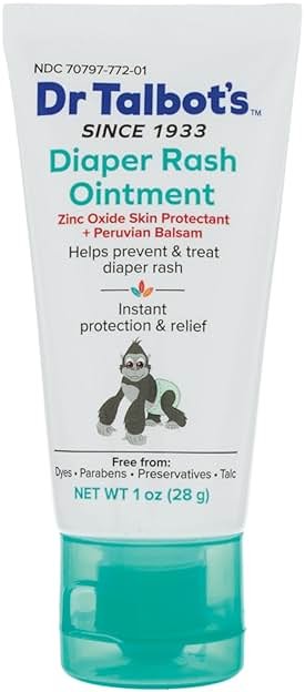 Dr. Talbot's Baby Diaper Rash Ointment - 1 oz - Zinc Oxide Skin Protectant with Peruvian Balsam - Treats and Prevents Rash - Product Image