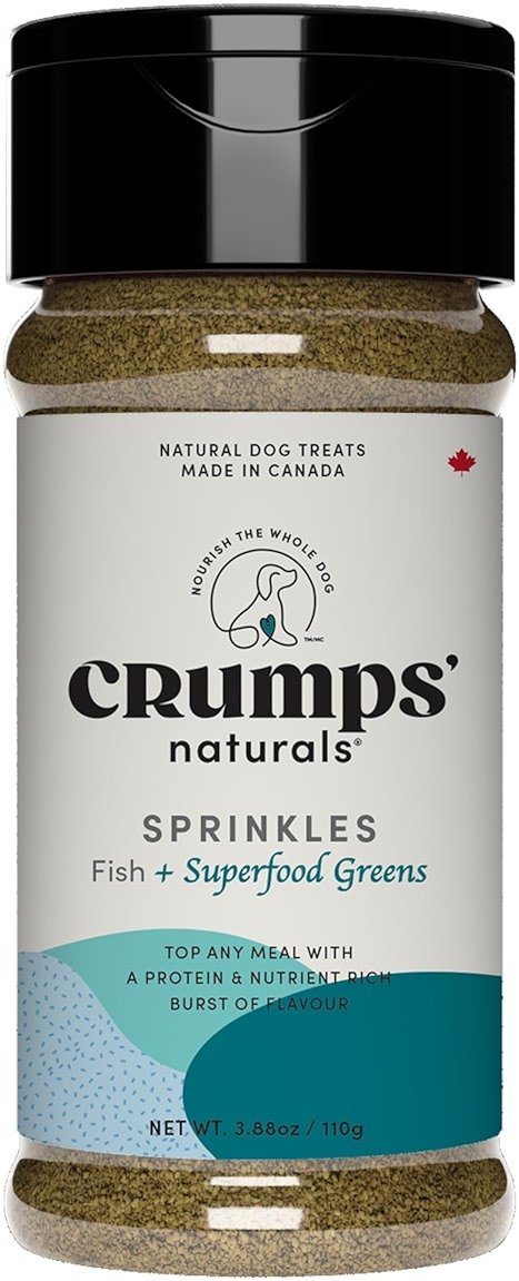 Crumps Naturals Fish + Superfood Greens 3.88oz, Dog Treats, Sprinkles, Topper - Product Image