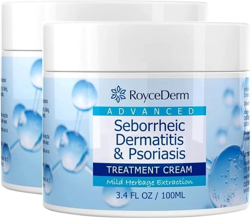 Roycederm Seborrheic Dermatitis Cream, Scalp Treatment for Psoriasis, Folliculitis, Dry Scalp, Dandruff, Anti-Itch Cream for Soothing Relief - 2 Pack - Product Image