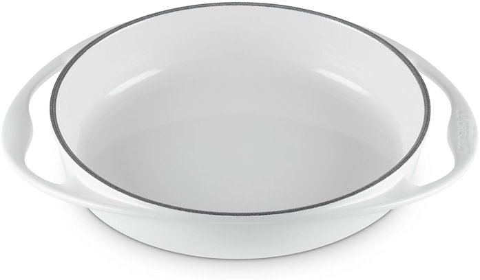 Le Creuset Enameled Cast Iron Traditional Round Tarte Tatin Dish, 2 qt., White - Product Image