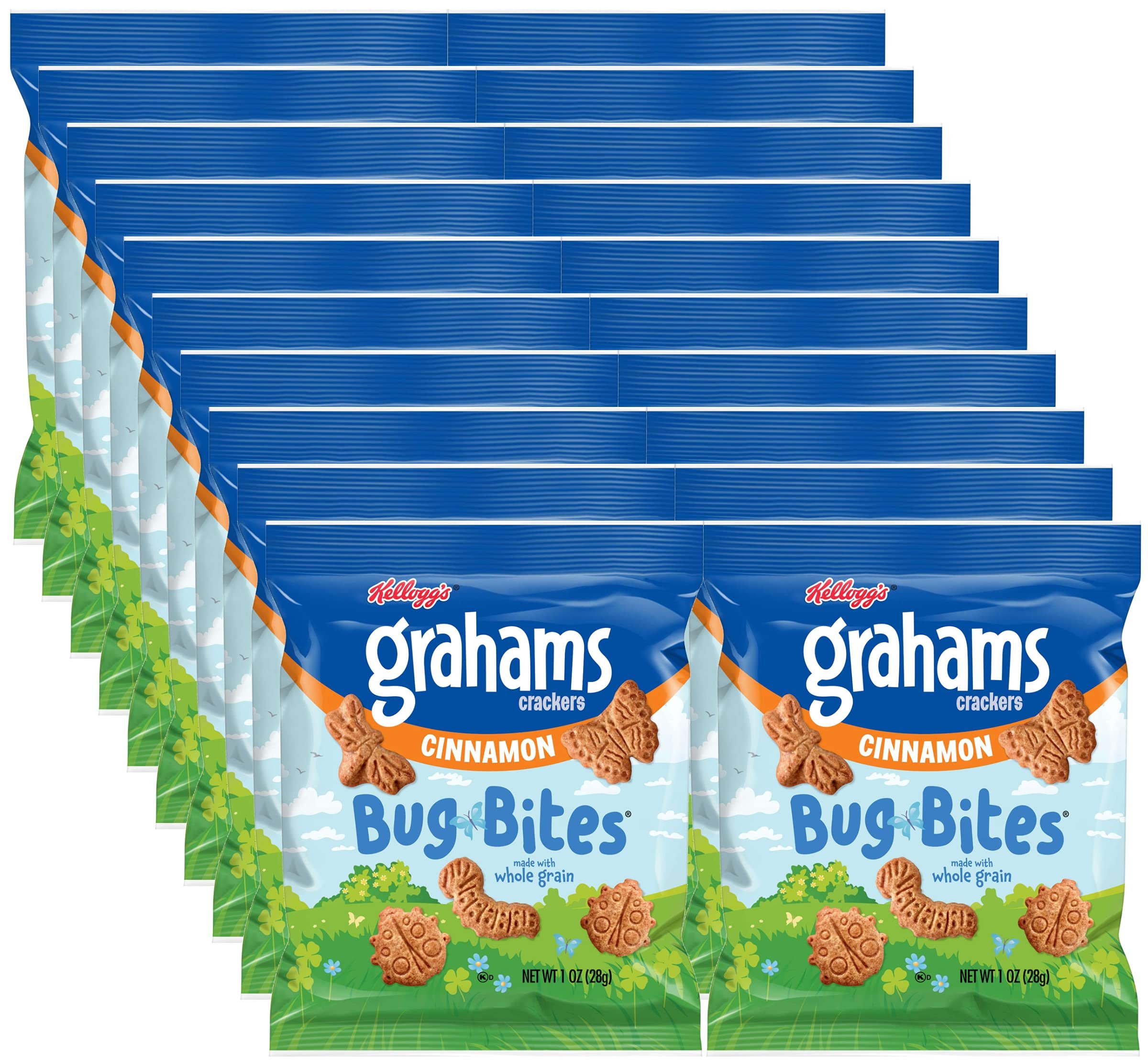 Cinnamon Graham Crackers Bug Bites, Made with Whole Grain, Delicious Snacks for the Whole Family, Stock up and Enjoy them (Pack of 20) - Product Image