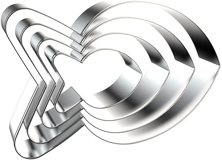Goldfish Cookie Cutter Set - 5 inch, 4 inch, 3 inch, 2 inch - 4 Piece Simple Fish Cookie Cutters Shapes Molds - Stainless Steel - Product Image
