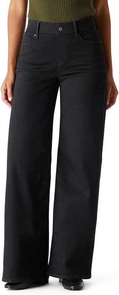 Levi Strauss Signature Gold Women's Totally Shaping Ultimate Pull-on Wide-Leg Jean Mid Rise Stretch Denim (Available in Plus) - Product Image