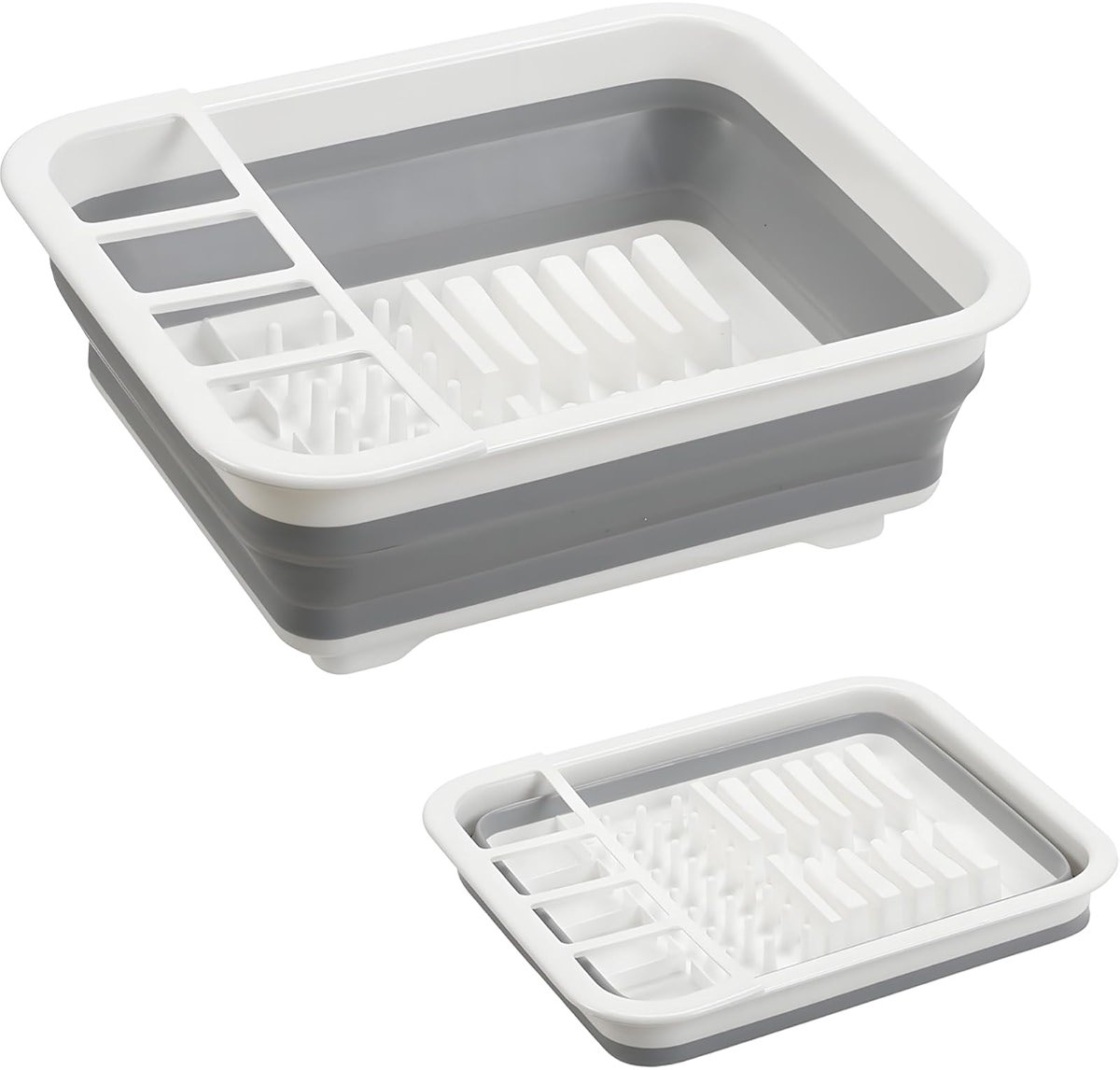 Collapsible Dish Drying Rack, Foldable Dinnerware Drainer Organizer for Storage Kitchen Counter RV Accessories Portable Rack Holders for Dishes Plates and Cups Camping Travelling Space Saver Essential - Product Image