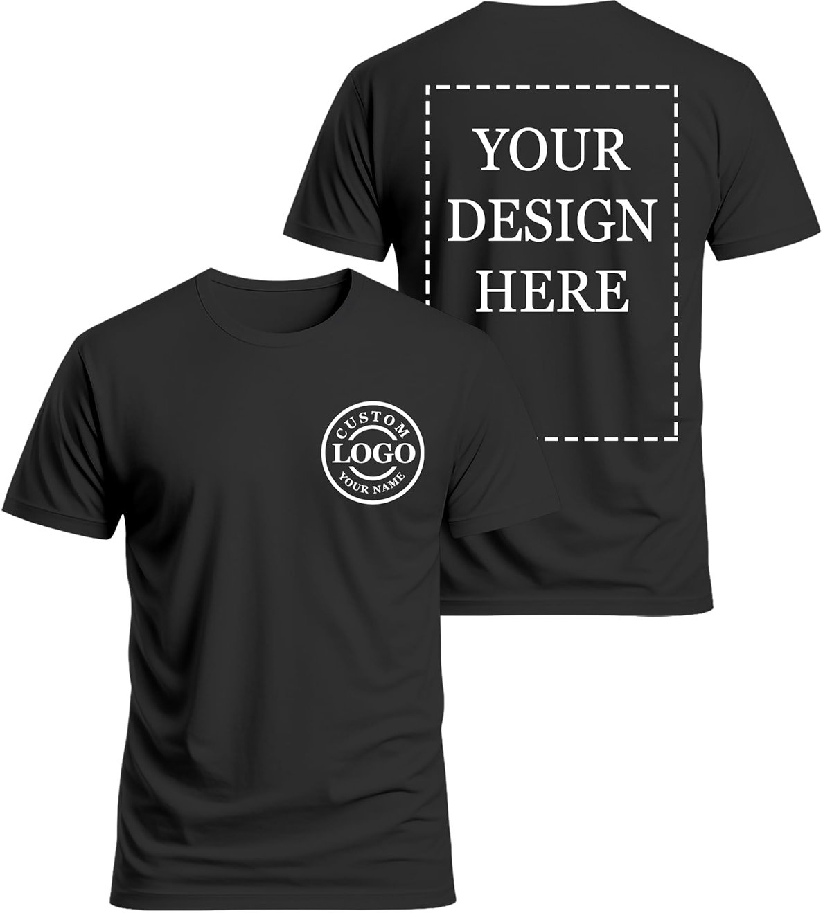 Custom T Shirts for Men Women,Personalized Shirts with Photo Logo Text,Customized T-Shirt for Front & Back Print - Product Image