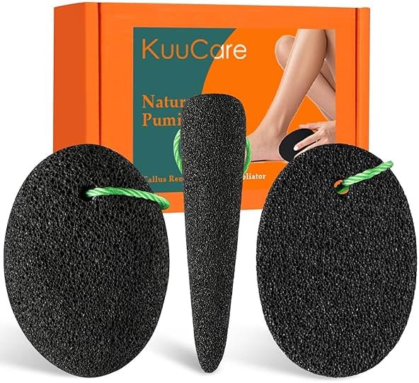 Pumice Stone for Feet, 3 Pack Natural Earth Lava Foot Callus Remover & Pedicure Exfoliator Tools for Heels, Soles and Toe Gaps, Foot Scrubber for Dry & Dead Skin - Product Image