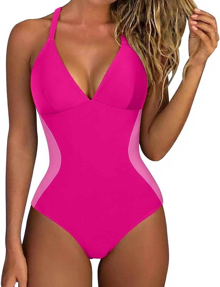 SUUKSESS Women Slimming Tummy Control One Piece Swimsuit Sexy Bathing Suit - Product Image