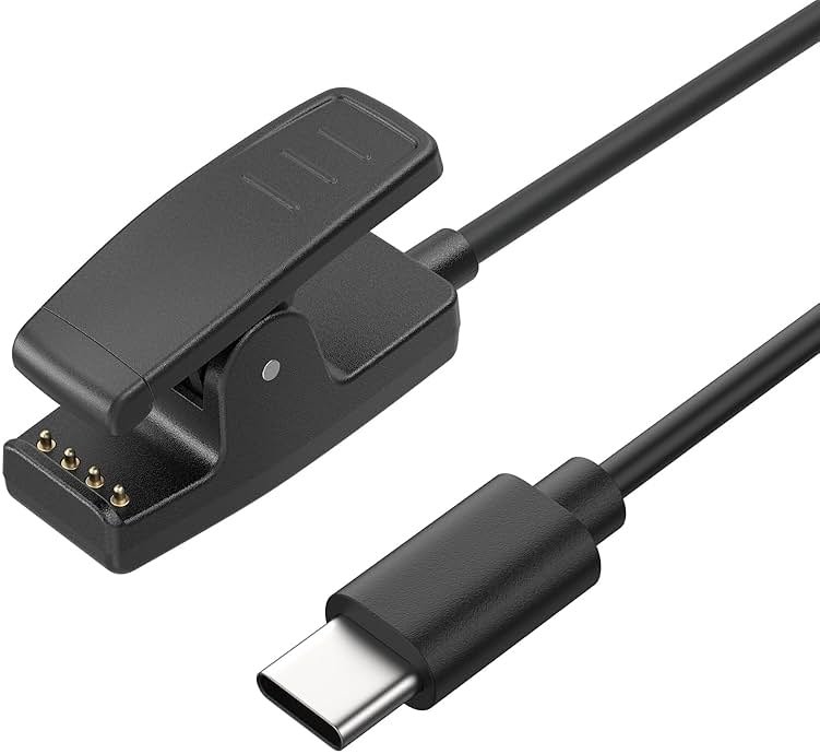 Meliya USB C Charger for Garmin Forerunner 735XT 235 35 64 230 630 645/645 Music, Approach S20/G10, Vivomove HR/Lily/Lily 2 Smart Watch Replacement Charger Charging Clip Cable (3.3FT/1M) - Product Image