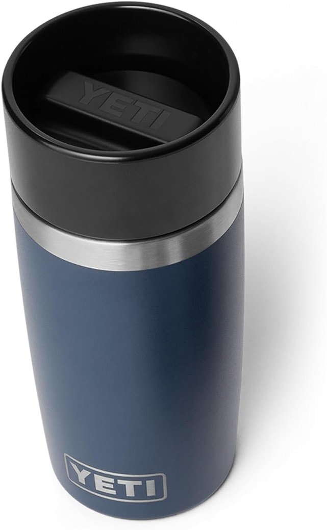 YETI Rambler 12 oz Travel Bottle, Stainless Steel, Vacuum Insulated with Leakproof Commuter Cap, Navy - Product Image
