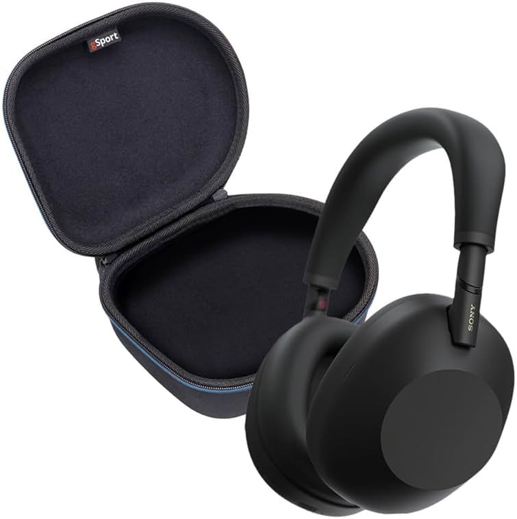 Sony WH-1000XM6 Wireless Noise Cancelling Over Ear Headphone Bundle with gSport Case (Black) - Product Image