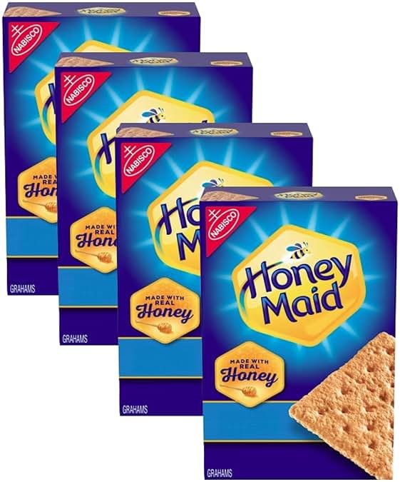 Value Pack Honey Maid Honey Graham Crackers – 14.4 oz Boxes (Pack of 4) – Classic Snack for S’Mores, Baking & Snacking (108 Full Sized Crackers) - Product Image