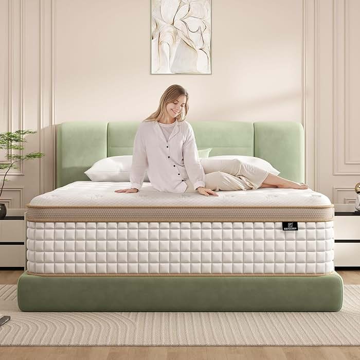 King Mattress, [Enhanced] 14 Inch King Size Hybrid Mattress in a box with Gel Memory Foam & Independent Pocket Springs, Medium Firm, Pressure Relief, Strong Edge Support, 365-Night Trial, CertiPUR-US - Product Image
