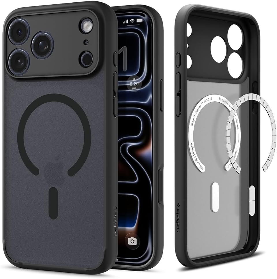 Spigen for iPhone 17 Pro Max Case, Ultra Hybrid MagFit [TPU Covered Camera Control] [Anti-Yellowing] [Compatible with Magsafe] - Frost Black - Product Image