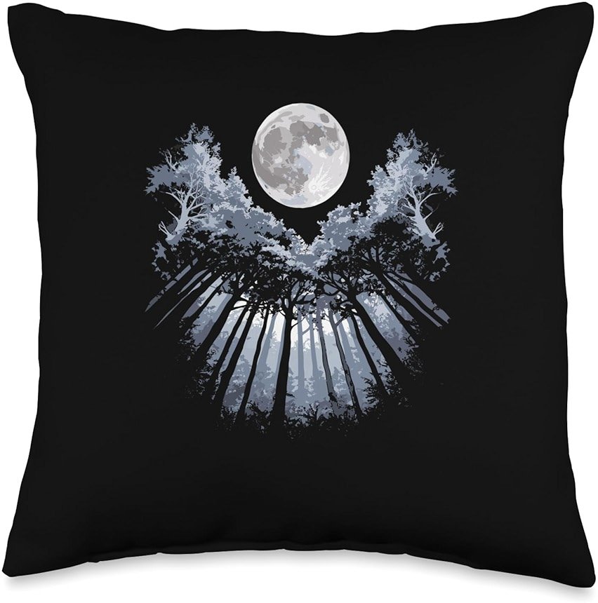 Hang Glider Over Forest Scenic Nature Art Throw Pillow - Product Image