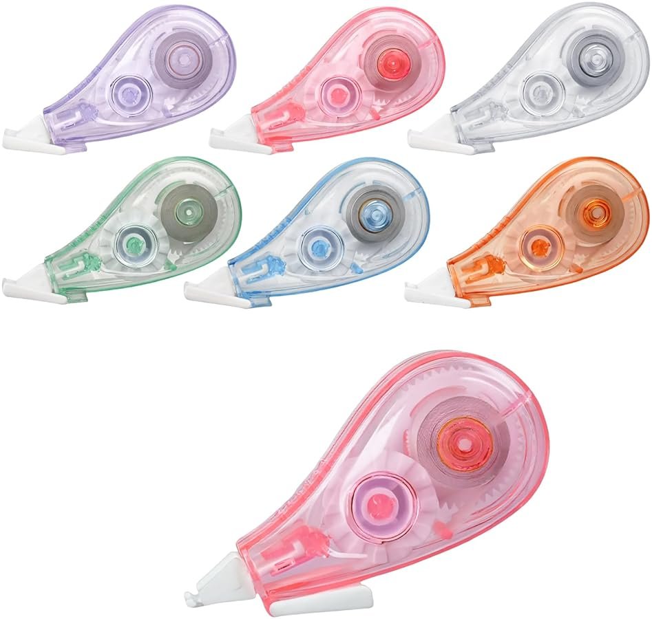 Jovanssen White Correction Tape, 6 Pack, 13.13 Feet Mini Correction Tape, Writing supplies and correction supplies for School And Office. (Candy) - Product Image