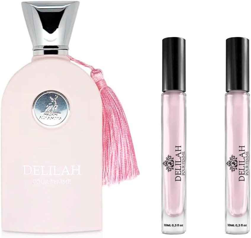 Delilah Eau de Parfum Travel Size Edition, Duo Pack 2 x 10ml, Floral Fragrance Spray for Women, Large Bottle Not Included (It is only a reference). - Product Image