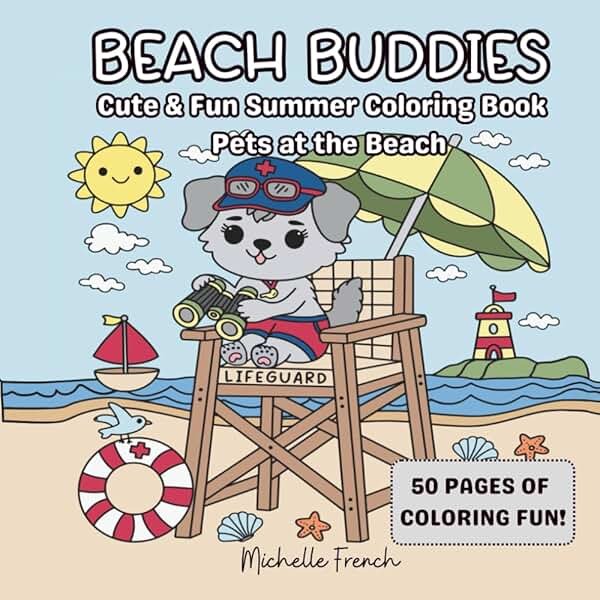 Beach Buddies: Cute & Fun Summer Coloring Book Pets at the Beach - Product Image